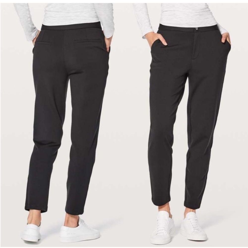 Lululemon Womens Sz 6 Black City Trek Trouser Slim Fit Pants